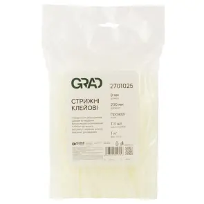 Стержни клеевые Ø8×200мм 1кг (прозрачные) GRAD (2701025) №1