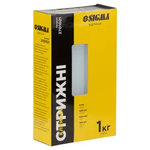 Стрижні клейові Ø8×200мм 1кг (прозорі) SIGMA (2701021) №2