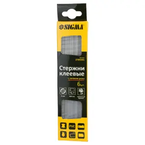 Стрижні клейові Ø8×200мм 6шт (запах троянди) SIGMA (2705341) №1