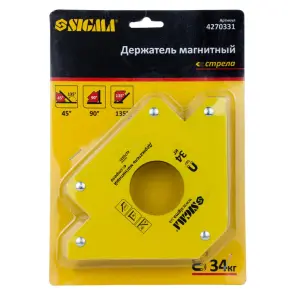 Магнит для сварки стрела 34кг 110×110мм (45, 90, 135°) SIGMA (4270331) №5