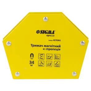 Магніт для зварки трапеція 34кг 105×65×65×45мм (30,45,60,75,90,135°) SIGMA (4270361) №1