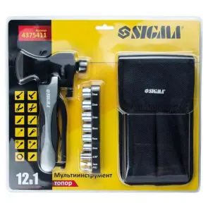 Мультиинструмент топора 12в1 + насадки (чехол) SIGMA (4375411) №7