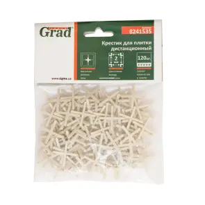 Хрестик дистанційний для плитки 2мм 120шт GRAD (8241535) №2