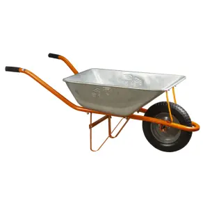 Тачка садова одноколісна 58л 120кг колесо 14" FLORA (5055324) №7