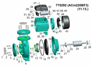 Насос відцентровий 2.2кВт Hmax 17.5м Qmax 1100л/хв 3" LEO 3.0 (775292) №2