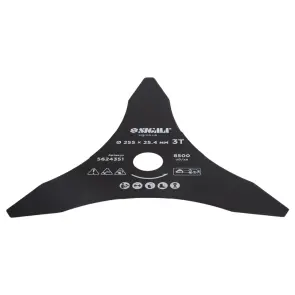 Нож для триммера Ø255×25.4мм 3Т заостренный SIGMA (5624351) №3