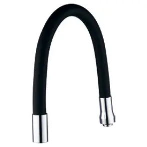 Излив (гусь) 3/4" для кухни силиконовый черный AQUATICA (XH-5239) (9793510) №1
