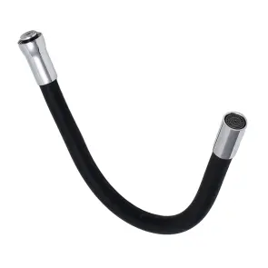 Излив (гусь) 3/4" для кухни силиконовый черный AQUATICA (XH-5239) (9793510) №4