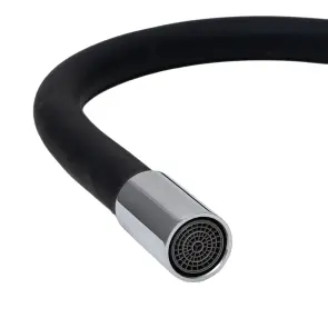 Излив (гусь) 3/4" для кухни силиконовый черный AQUATICA (XH-5239) (9793510) №5