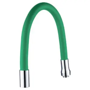 Излив (гусь) 3/4" для кухни силиконовый зеленый AQUATICA (XH-5241) (9793512) №1