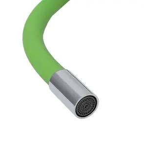 Излив (гусь) 3/4" для кухни силиконовый зеленый AQUATICA (XH-5241) (9793512) №5