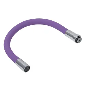 Излив (гусь) 3/4" для кухни силиконовый фиолетовый AQUATICA (XH-5243) (9793514) №3