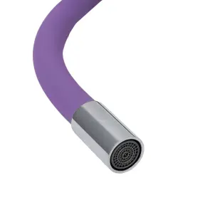 Излив (гусь) 3/4" для кухни силиконовый фиолетовый AQUATICA (XH-5243) (9793514) №5
