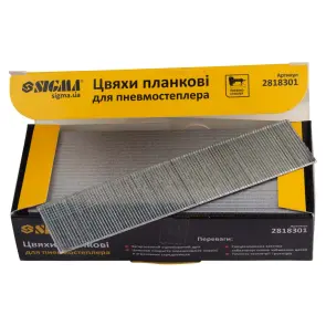 Гвозди планковые 30×1.25×1мм для пневмостеплера (5000шт) SIGMA (2818301) №1