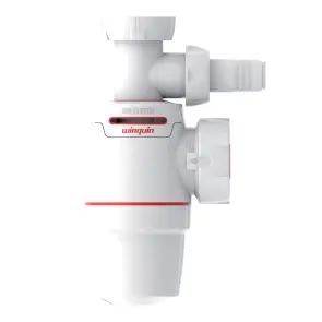 Сифон для раковины Neo Air 1¼"×Ø40мм с подводом WIRQUIN (9541357) №1