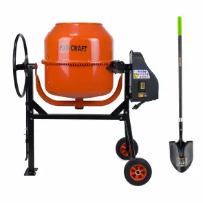 Бетонозмішувач Procraft PCM180 та Лопата штикова кована PRO-CRAFT GRS-1500 №1