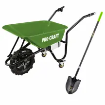 Аккумуляторная тачка Procraft PWB150 та Лопата штикова кована PRO-CRAFT GRS-1500