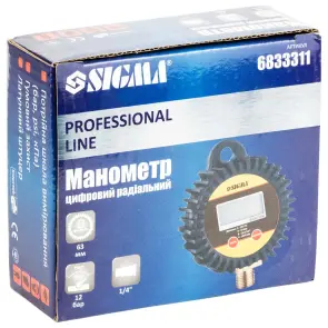 Манометр цифровой радиальный Ø62мм, G1/4 SIGMA (6833311) №4