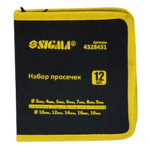 Набір просічок 12ед 3-10, 12, 14, 16, 19мм (чохол) SIGMA (4328431) №4