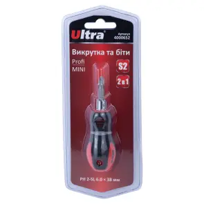 Викрутка 2в1 MINI PH 2-SL 6.0×38мм S2 Profi ULTRA (4000652) №6