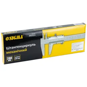 Штангенциркуль механічний 200мм точність ±0.02мм (пенал) SIGMA (3922211) №6