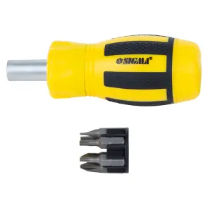Отвертка с реверсом MINI + биты 6шт CrV SIGMA (4001811) №1