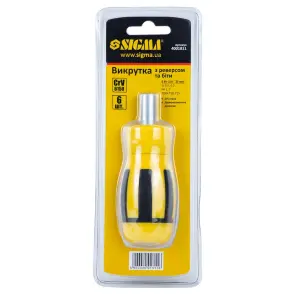 Отвертка с реверсом MINI + биты 6шт CrV SIGMA (4001811) №8