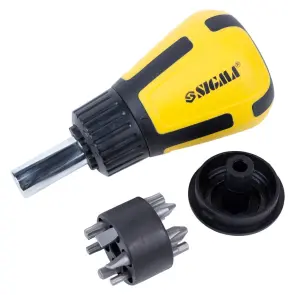 Отвертка с реверсом и двусторонними битами 6в1 CrV SIGMA (4001901) №5