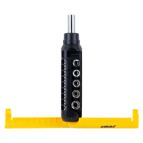 Отвертка с реверсом + торцевые насадки и биты 1/4" 13шт CrV SIGMA (4001931) №5