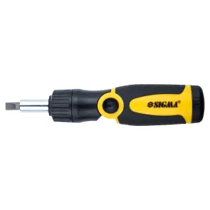 Отвертка с реверсом ломана + биты 12шт CrV SIGMA (4001961) №3