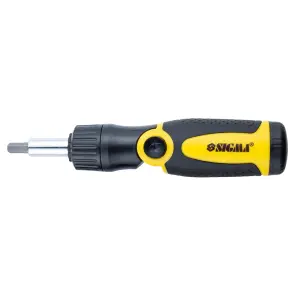 Отвертка с реверсом ломана + биты 12шт CrV SIGMA (4001961) №5
