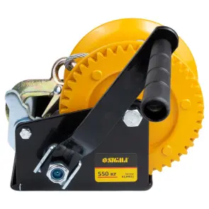 Лебедка ручная барабанная стальной трос 10м×5мм, 550кг SIGMA (6134011) №3