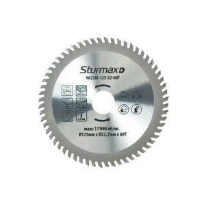 Диск пильный Sturmax 9022M-125-22-60T 125х22 мм 60 зубов по дереву №1