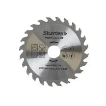 Sturmax 9022M-125-22-24T Диск пильный 125х22 мм 24 зубов дерево