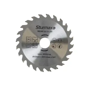 Sturmax 9022M-125-22-24T Диск пильный 125х22 мм 24 зубов дерево №1