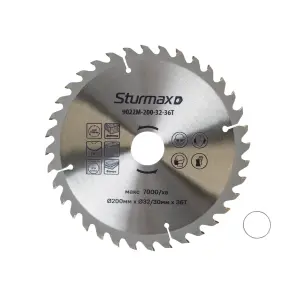 Sturmax 9022M-200-32-36T Диск пильный 200х32/30 мм 36 зубов по дереву №1