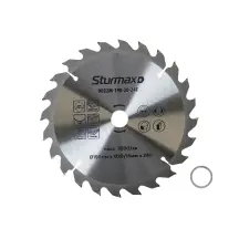 Sturmax 9022M-190-20-24T Диск пильный 190х20/16 мм 24 зуба по дереву