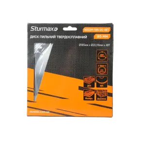 Sturmax 9022M-185-20-48T Диск пильный 185х20/16 мм 48 зубов по дереву №2