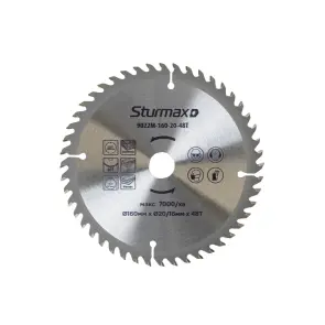 Sturmax 9022M-160-20-48T Диск пильный 160х20/16 мм 48 зубов по дереву №1