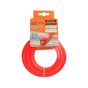 Sturmax GTL-2.7-4 Леска для триммера, квадрат, 2,7 мм, 15 м №1
