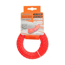 Sturmax GTL-2.4-4A Леска для триммера, крученый квадрат, 2,4 мм, 15 м