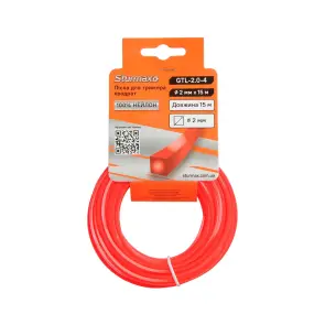 Sturmax GTL-2.0-4 Леска для триммера, квадрат, 2,0 мм, 15 м №1
