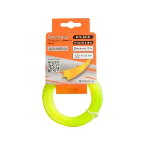 Sturmax GTL-1.6-8 Леска для триммера, звезда, 1,6 мм, 15 м №1