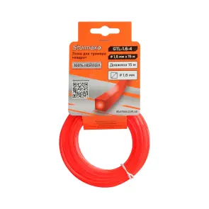 Sturmax GTL-1.6-4 Леска для триммера, квадрат, 1,6 мм, 15 м №1