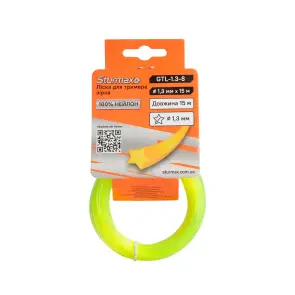 Sturmax GTL-1.3-8 Леска для триммера, звезда, 1,3 мм, 15 м №1