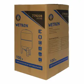 Гідроакумулятор вертикальний 100л WETRON (779228) №6