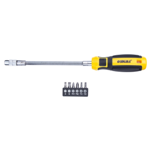 Отвертка с гибким валом + биты 6шт CrV Mega SIGMA (4009721) №1
