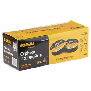 Стрічка ізоляційна ПВХ (синя) 0.13мм×19мм×20м Premium SIGMA (8411411) №3