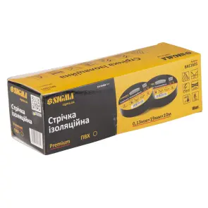 Стрічка ізоляційна ПВХ (чорна) 0.13мм×19мм×10м Premium SIGMA (8411601) №2