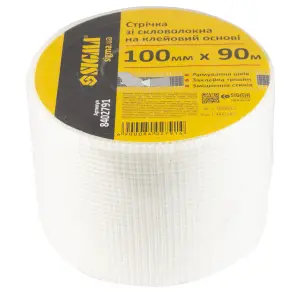 Лента стеклотканевая на клеевой основе 100мм×90м SIGMA (8402791) №1